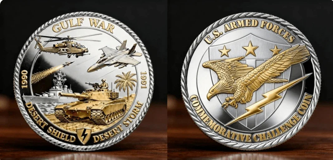 🏆35th Anniversary Flash Sale - Desert Shield And Desert Storm Challenge Coin