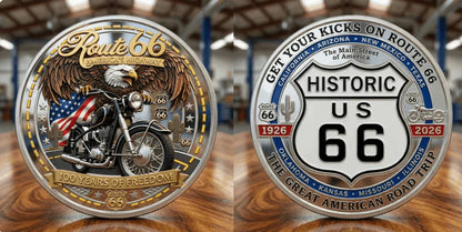 🏆Flash Sale 60% OFF -🛣️ Route 66 – 100 Years of Freedom Commemorative Medallion