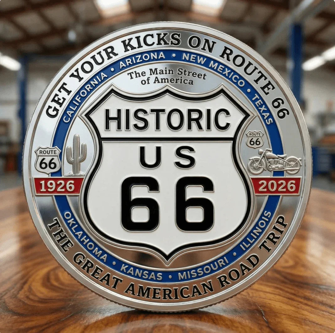 🏆NEW YEAR 60% OFF - Route 66 Freedom Commemorative Medallion 🪙🛣️🦅