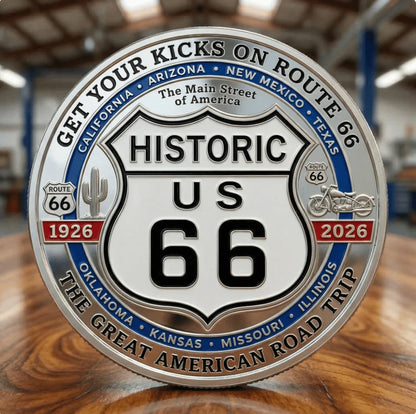 🏆NEW YEAR 60% OFF - Route 66 Freedom Commemorative Medallion 🪙🛣️🦅