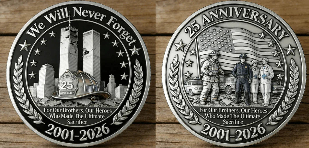 🏆New Year 60% OFF - 🚒 9/11 Memorial Collectible Coin – 25th Anniversary & Mayer Fire Department ✨